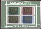 SHEET, Malawi Sc113a ILO 50th Anniversary, MH - ILO