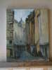 - RUE DE PARIS ?. HUILE SUR TOILE  . NON SIGNEE . ANNOTEE AU DOS A.  GUYOT - Huiles