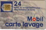 # Carte A Puce Portemonnaie Lavage Mobil 9 - Type 1 - Sans Bulle à Droite 24u So3  - Tres Bon Etat - - Car Wash