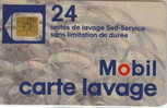 # Carte A Puce Portemonnaie Lavage Mobil 9 - Type 1 - Sans Bulle à Droite 24u So3  - Tres Bon Etat - - Autowäsche