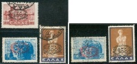 ● GRECIA  - 1946 / 47  -  Soprastampati  -  N.   524 B  . . . .  Usati  -  Lotto 66 /67 - Used Stamps