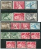 ● GRECIA  - 1956 / 57  -  DINASTIA  -  N.  624 . . . .  Usati  -  Lotto 112 /13 - Used Stamps