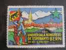 1 Esperanto  Kongresso BERN- 1sluitzegel Fresh 1939 - Esperanto
