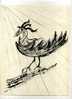 - OISEAU  SYMBOLIQUE STYLISE .  ENCRE  NON SIGNEE . - Dessins