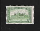 FIUME - 1918 - Valore Da 80 F. Emissione Di Ungheria Soprastampato FIUME - Nuovo S.T.L. - In Ottime Condizioni. - Fiume