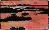 Japan Phonecard    Sonnenuntergang    110-011 Lackarte - Landschaften