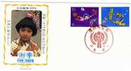 Jahr Des Kindes 1979 Kinder Im Weltall Japan 1397/8+Block 99 FDC 6€ Raumfahrt Hojas Bloc M/s Space Cover Sheet Bf Nippon - UNICEF