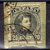 España . 20 Cts Alfonso XIII Num 247 Color Negro º - Used Stamps