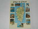 M657  - Voici La Corse Carte De L´ile  Calvi Sartne Corte Ect .. - Corse