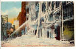 C9603 - CHICAGO - A Wabash Avenue Mid-Winter Fire - Chicago