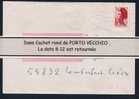 LIBERTE  2.20  Rouge - ANOMALIE Dans Cachet De PORTO-VECCHIO Date Retournée - Brieven En Documenten