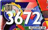 @+ Télécarte 3672 Blanc Geo - 50U - SC4an - 10/92. REF : F293 - N° Rouges. - 1992