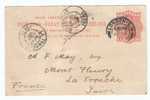 Entier Postale De Grande Bretagne 1 Pence Rouge Voyagé 1897 - Interi Postali