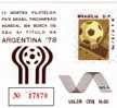 Fussball WM 1978 Fuß Und Ball Brasilien 1643C Im Gedenk-Block I ** 20€ Football Bloc Soccer Souvenir-sheet Of Brazil - 1978 – Argentina