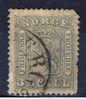 N Norwegen 1863 Mi 7 Wappenmarke - Gebraucht