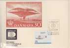 ACORES CARTE PHILATELIQUE   NUM.YVERT  375  HAFNIA 87 DANEMARK  AVION - Cartoline Maximum