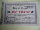 SAINT QUENTIN   BON DE GUERRE 1F SERIE G RARE 1916 - Bonds & Basic Needs