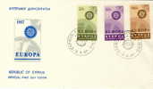 CYPRUS FDC MICHEL 292/94 EUROPA 1967 - 1967