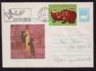 Bear Ours Rare Cover PMK STAMP 1983, ROMANIA. - Ours