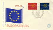 NEDERLAND FDC MICHEL 753/54 EUROPA 1960 - 1960