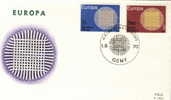 BELGIUM FDC MICHEL 1587/88 EUROPA 1970 - 1970