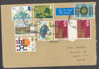 Great Britain Airmail Par Avion Mult Franked Deluxe Cancelled Gutter-Pair Cover 2005 To Denmark Queen Elizabeth - Storia Postale