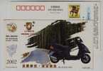 China 2002 Nanjing LYMCO Motorcycle Advertising Pre-stamped Card Motorbike - Motorfietsen