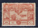 P+ Portugal 1922 Mi 305 Mlh Landkarte Mit Segelschiffen - Unused Stamps