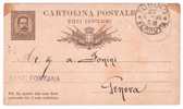 Italia 1881. Cartolina Postale - Dieci Centesimi. - Postwaardestukken