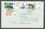 Great Britain Mi. 485-88 Set On Cover 1968 TUC Emmeline Pankhurst Royal Airforce Cook ´s Ship The Endeavour - Marcophilie