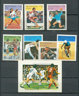 NICARAGUA 1990 OLYMPIC GAMES OF BARCELONA 92,  YVERT 1530/1536**+ BLOCK - 197** - Handball