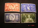 Kuwait 1953 Q. Elizabeth II Coronation 4 Values 21/2a, 4a, 12a, 1rupee - Kuwait