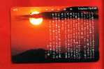 Japan Japon  Telefonkarte Télécarte Phonecard Telefoonkaart -  Nr.  330 -  40575 Sonne Sun Sonnenuntergang - Landschaften