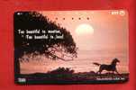 Japan Japon  Telefonkarte Télécarte Phonecard Telefoonkaart -  Nr. 231 - 060  Pferd    Sonne Sun Sonnenuntergang - Horses