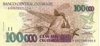 BRESIL   100 000 Cruzeiros  Non Daté (1993)   Pick 235b     ***** BILLET  NEUF ***** - Brésil