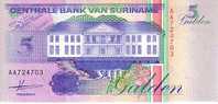 SURINAM  5 Gulden  Daté Du 09-07-1991   Pick 136a     ***** BILLET  NEUF ***** - Surinam