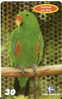 TARJETA DE BRASIL DE UN LORO VERDE (PARROT-LORO) - Loros