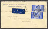 Great Britain Airmail Label Edwards Goodwin & Co Liverpool 1948 Silver Wedding Cover Cigar & Tobacco Factory In Denmark - Brieven En Documenten