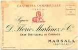 Card Cartolina Pubbl.- Ditta Florio Martinez & C. - Gran Distelleria Di Cognacs - Marsala 1897 - Marsala