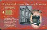 # GUERNSEY A1 One Hundred Years Of Guernsey  Telecom L3 Gpt   Tres Bon Etat - [ 7] Jersey And Guernsey