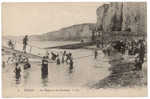 CPA YPORT - LA PLAGE ET LES FALAISES - BAINS DE MER - PLONGEOIR ROULANT - Yport