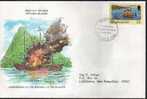 Fdc Iles Pitcairn 1978 Maritime Jour Du Bounty Incendie Flamme Pêcheurs - Marítimo