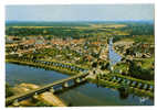 {20154} 45 Loiret Briare Le Canal , Vue Aérienne ; Loire ; Ville , Canal Latéral , Pont Canal , Canal De Briare - Briare