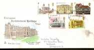 Great Britain 1975  European Architectural Heritage Year. FDC.  Glasgow Cancel (Smudged) - 1971-1980 Decimal Issues