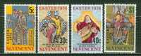 St. Vincent      Easter 1974   Set  SC# 367-70 Mint - Easter