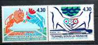 France / 1994 / Y&T N°2882 Et 2883 Attenant - Inauguration Du Tunnel Sous La Manche - Neuf** - Unused Stamps