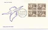 Greenland FDC Block Of 4 29.5.1980 150th Anniversary Of Public Libraries  With Cachet - Other & Unclassified