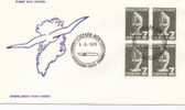 Greenland FDC Block Of 4 Soapstone Figure 6-9-1979 With Cachet - Altri & Non Classificati