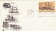 U.S.A. Historic Preservation Nice Fdc With Sailship - Briefe U. Dokumente