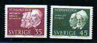 SUEDE      Neuf **       Y. Et T. N°609/610            Cote: 1.50 Euros - Unused Stamps